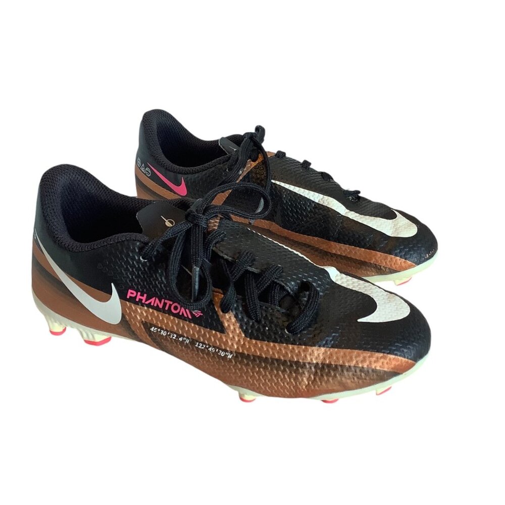 Nike Phantom GT2 Academy DF Soccer Cleats Youth Sizy‎ 1 Black/Brown